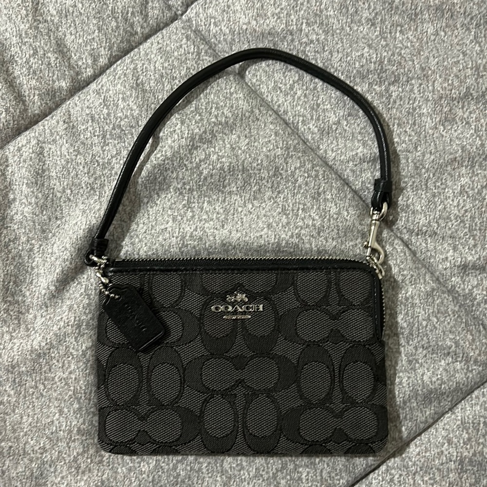Coach canvas wristlet